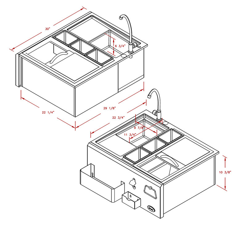 Cal Flame 30'' Stainless Steel Outdoor Bar Centre Wayfair Canada